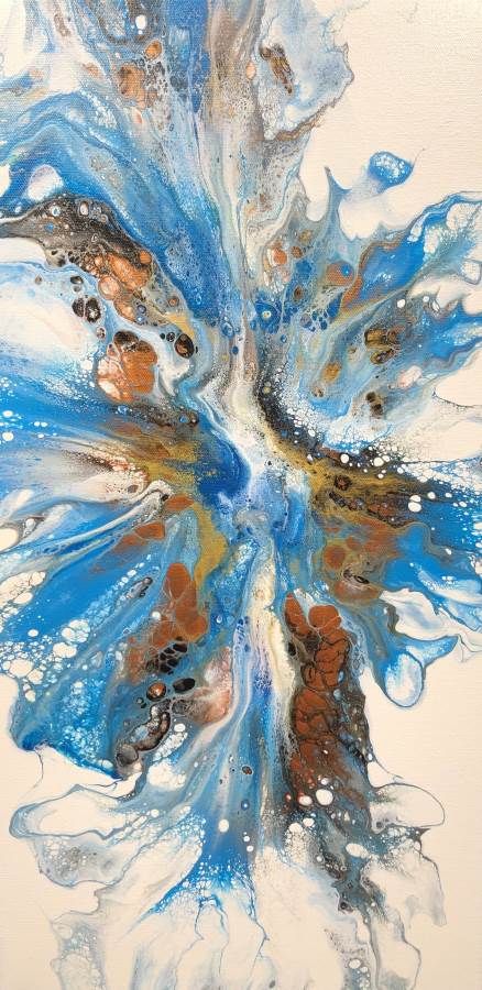 Blue Bronze Splash #1 (12x24)