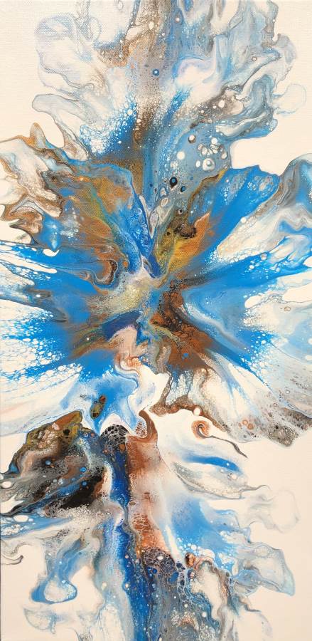 Blue Bronze Splash #2 (12x24)