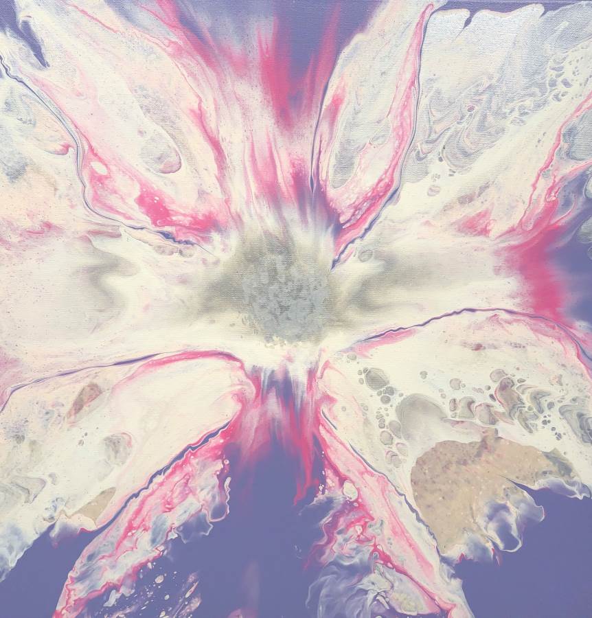 Purple & Pink Burst (24x24)