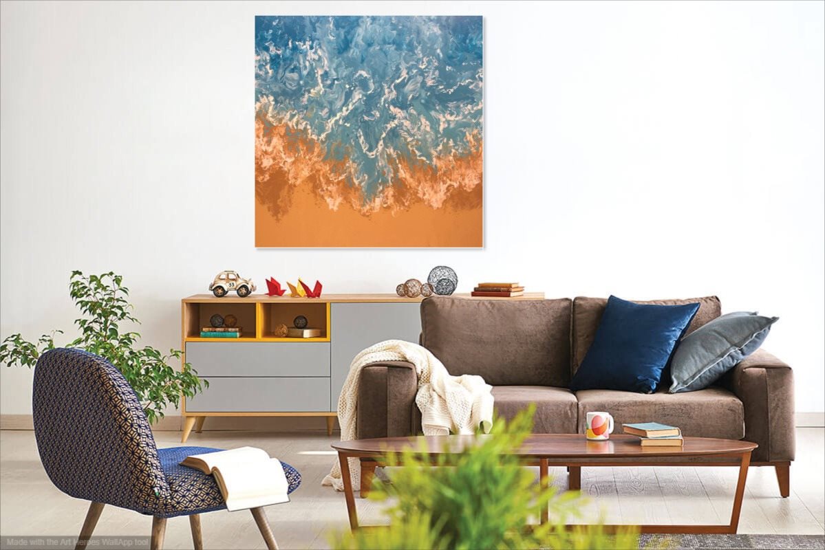 Waves & Beach (36x36)